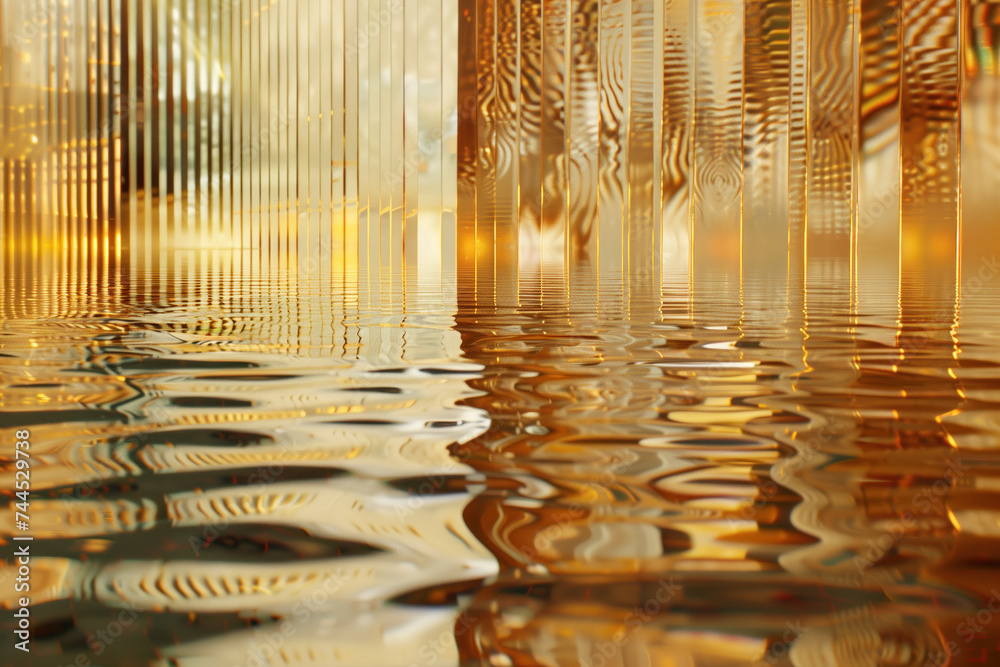 Poster abstract background with reflections and caustics. futuristic background image. created with generat