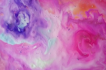 Splashes of pink, purple, and hints of orange and blue meld together in a dreamy dance, reminiscent...