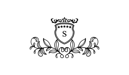 Luxury Alphabetical Crown of Thorns Logo