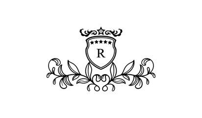 Luxury Alphabetical Crown of Thorns Logo