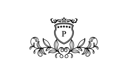 Luxury Alphabetical Crown of Thorns Logo
