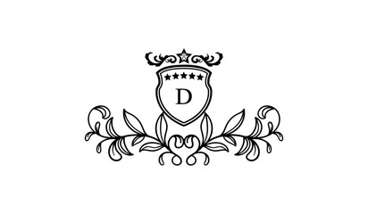 Luxury Alphabetical Crown of Thorns Logo