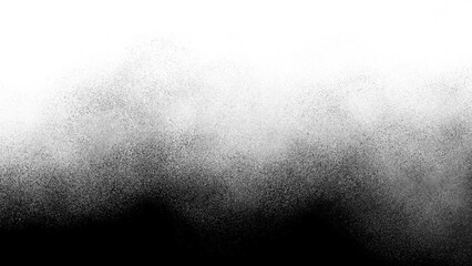 Black noise grain transparent gradient background. Dust effect with Transparent png overlay background - obrazy, fototapety, plakaty