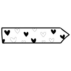 Hand drawn black white cute doodle scribble washi tape line