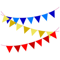 Colorful Streamer Flags Pennants Vector Illustration