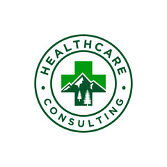 health care medical logo design vector illustration