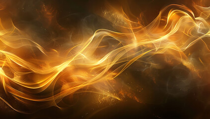 fire stream on black background with smoke arcs in th