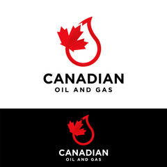 canadian oil gas logo design vector illustration