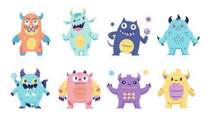 Fototapeta premium Set of fashionable children's stickers. Healthcare theme. Colorful funny labels after medical procedures. Generative AI