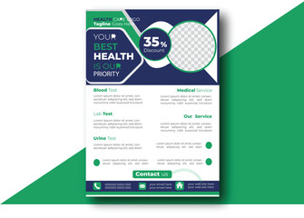 FLAYER DESIGN WHITE WITH BLUE GREEN 