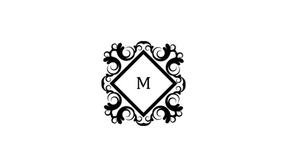 Luxury Alphabetical Square Retro Logo