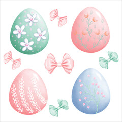 Cute Watercolor Easter Eggs Clipart for Spring Celebrations