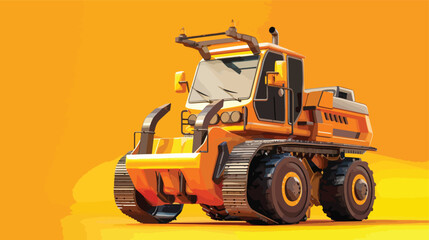 Obraz na płótnie Canvas Transportation excavator truck cartoon speech icon