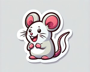 Illustration on the theme, mouse, character sticker