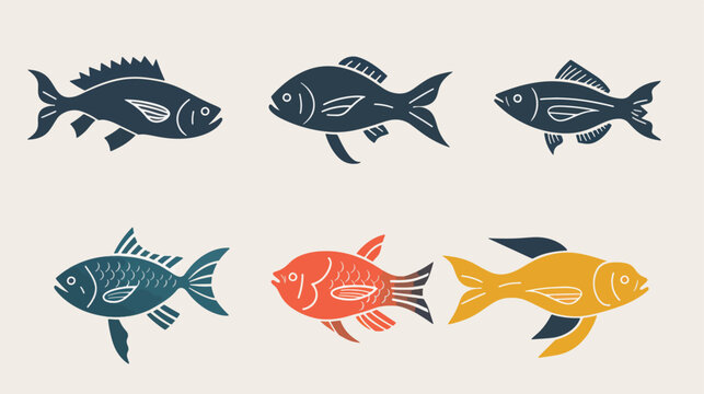 Fish vector Icon. Sea Food illustration symbol. © Megan