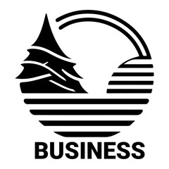 Building logo vector art illustration, black color basic building logo white background