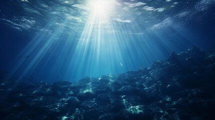 Fototapeta premium underwater scene with rays of light