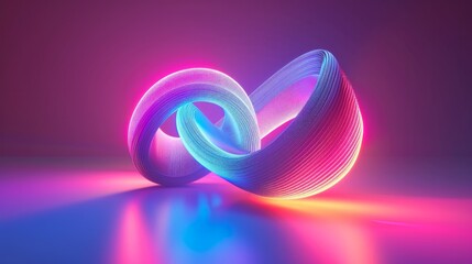 A 3D-rendered image showcasing an immaculate geometric form against a vibrant backdrop