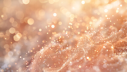 golden sparkle lights background with ring lights and