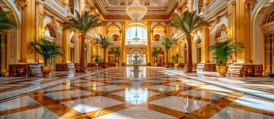 Fototapeta na wymiar interior of a very luxurious palace