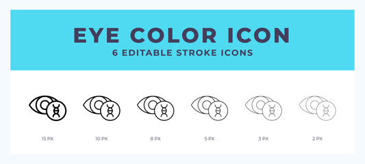 Eye color line icon vector illustration in trendy style.
