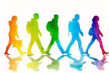 LGBTQ Pride vitality. Rainbow cooperation colorful iridescent diversity Flag. Gradient motley colored contradictory LGBT rights parade festival custom designed diverse gender illustration