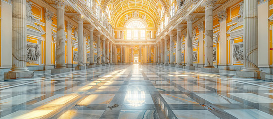 interior of a very luxurious palace - obrazy, fototapety, plakaty