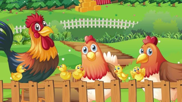 family of chicken dances to the rhythm of togetherness