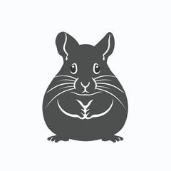 Chinchilla animal vector icon. filled flat sign