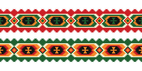 Aztec tribal geometric ethnic seamless pattern. Ethnic oriental stripe border ornament vector. Vintage Native American African Mexican. Traditional ornament. Design textile, fabric, carpet, wrapping.