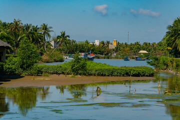 Fototapeta na wymiar The park area. Champ Island on the Kai River in Nha Trang, Vietnam.