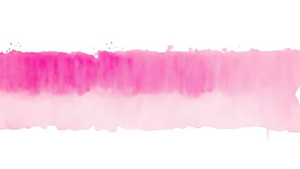 Abstract Watercolor Pink Brush Stroke on white background