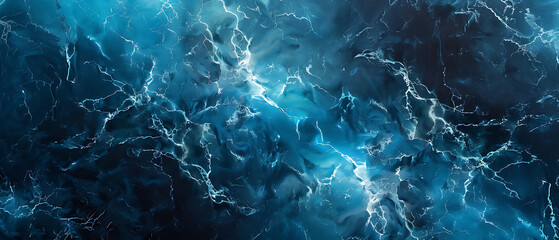 lightning flashes on blue and dark background in the 