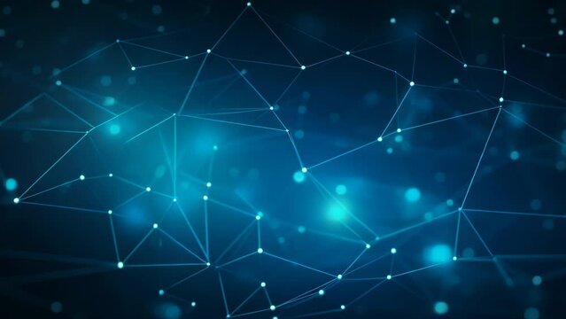 abstract technology motion with connected lines and dots