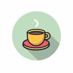 Cup vector flat color icon
