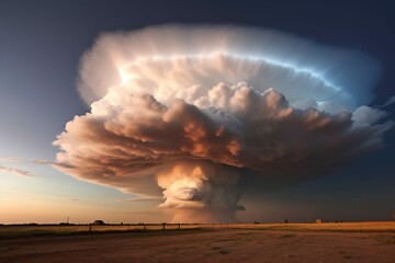 Anvil cloud at the apex of a thunderstorm