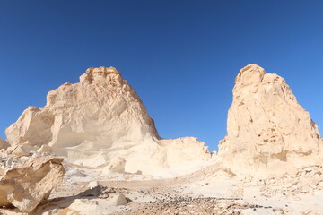 Fototapeta premium Beautiful formations of rocks and sand of Bahariya Oasis in Egypt