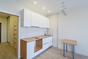 interior kitchen and dining room, refectory area, cooking equipment, table furniture, stove