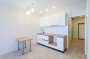 interior kitchen and dining room, refectory area, cooking equipment, table furniture, stove