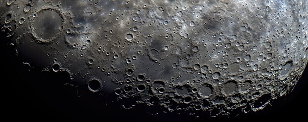 Close up surface of the moon