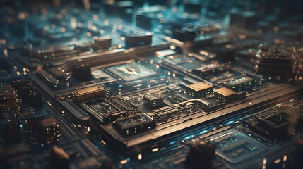  3d rendering of futuristic hardware and infrastructure