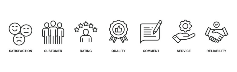 Feedback banner web icon vector illustration concept with icon