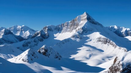 Photo of snowy mountains.