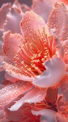 Bloomed Splendor: Close-up captures the splendor of a cactus flower in full bloom.