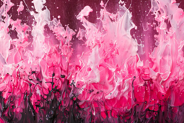pink fire in the style of high contrast shots rhythmi