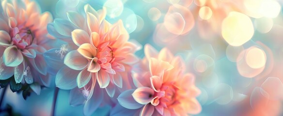 colorful of dahlia pink flower in Beautiful garden - obrazy, fototapety, plakaty