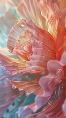 Petal Harmony: Magnified view reveals the tranquil harmony of a cactus flower's petals.