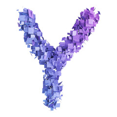 gradient glitter uppercase letter Y