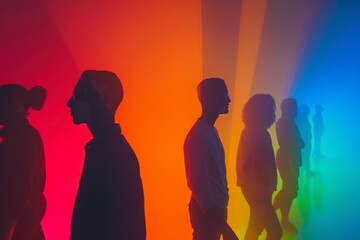 LGBTQ Pride snow white. Rainbow colorful colorful acrylic diversity Flag. Gradient motley colored diversity values LGBT rights parade festival diversity agenda diverse gender illustration