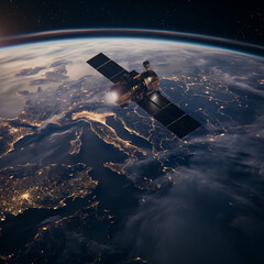 Obraz premium Satellite in space.